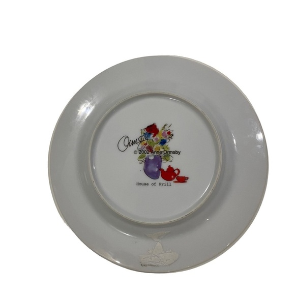 Vintage A. Ormsby House Of Prill 3 Replacement Painted Dessert Salad Plates 7.5” - Picture 7 of 7